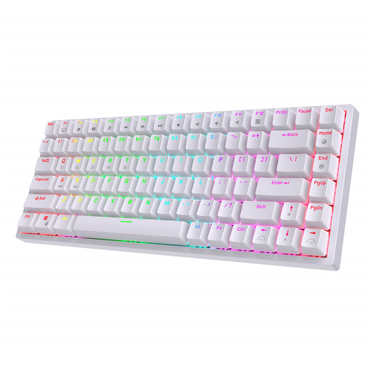 Royal Kludge RK84 Mechanical Keyboard 84 Keys Triple Mode Wireless bluetooth5.0 + 2.4Ghz + Type-C Wired Hot-swappable RK Switch USB Hub Rechargeable RGB Backlit ABS Keycaps Gaming Keyboard
