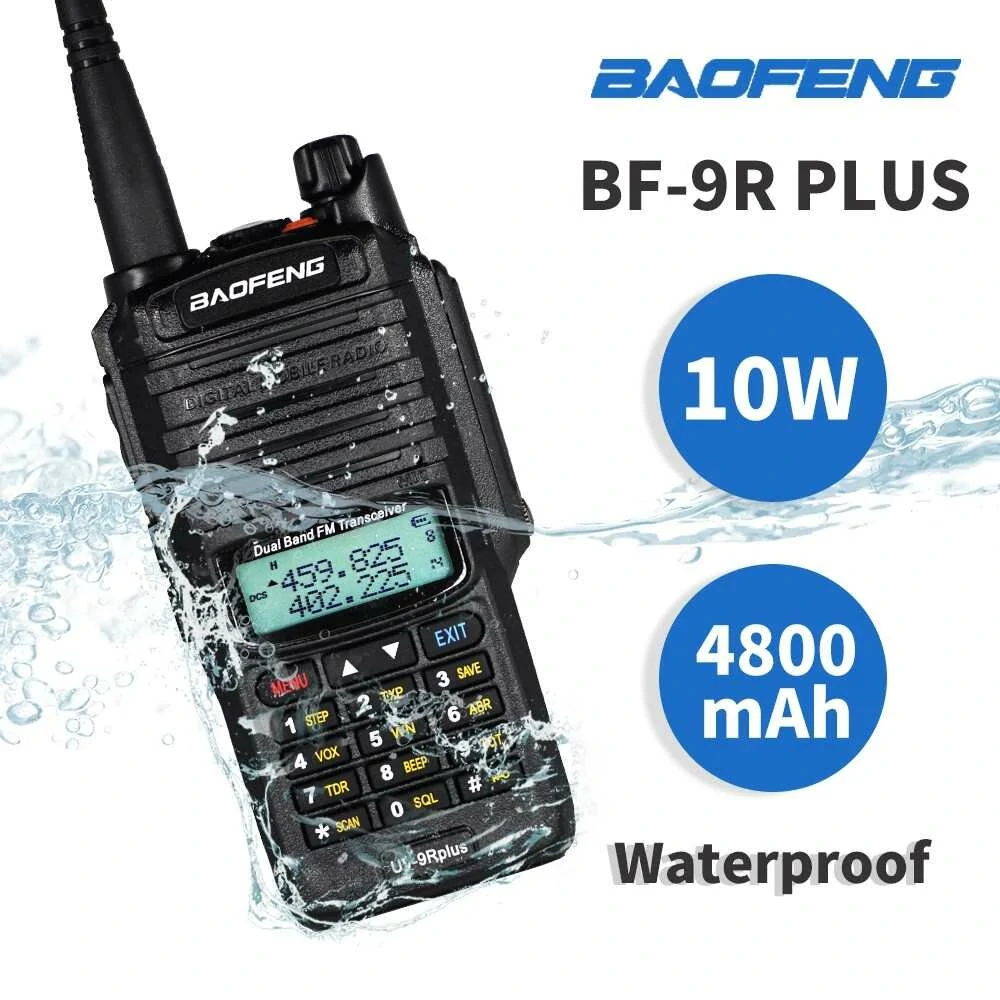 Baofeng UV 9R plus Walkie Talkie UV 9R High Power 10W Waterproof Portable Hunting Ham Radio UV9R 20KM Dual Band HF Transceiver