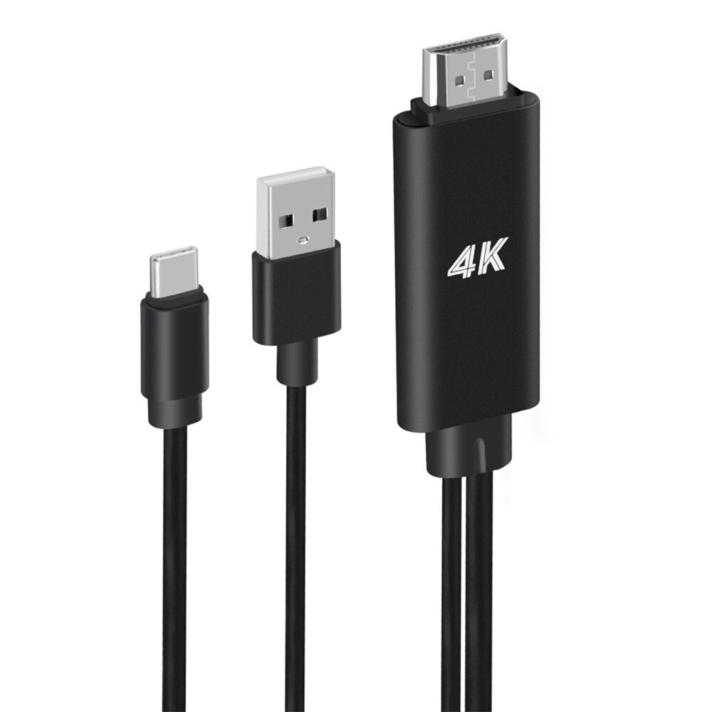 

Bakeey HD 1080P USB 3.1 Type C to HDMI 4k Зарядка HDTV Видео Кабель Адаптер Конвертер для Huawei P30 Pro Mate30
