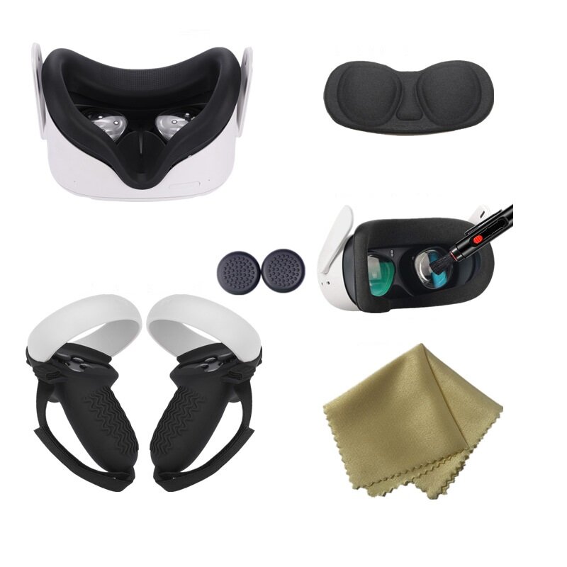 

Набор аксессуаров для гарнитуры Oculus Quest 2 VR Очки Силиконовый Eye Маска Защитная крышка ручки контроллера