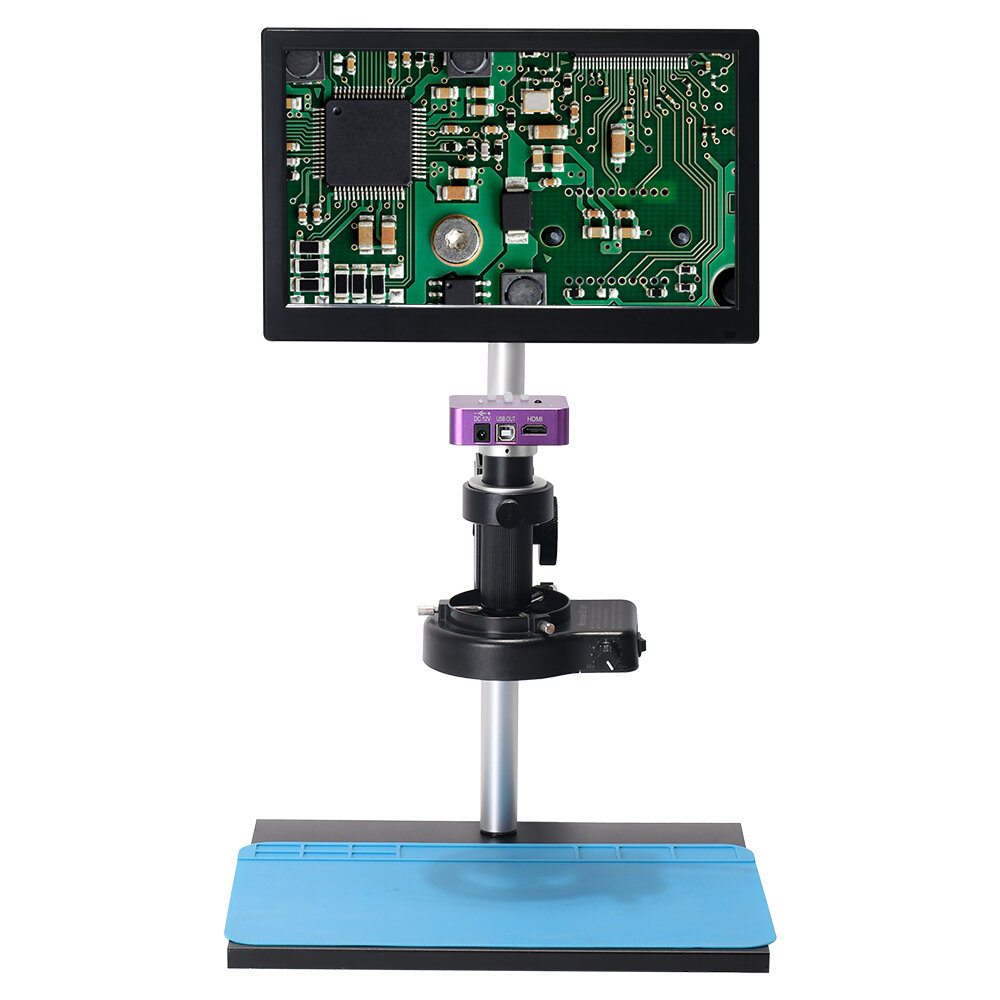 

Цифровой видеомикроскоп HAYEAR 51MP 11,6 дюйма LCD с креплением 150X C Объектив Электронный промышленный микроскоп HDMI
