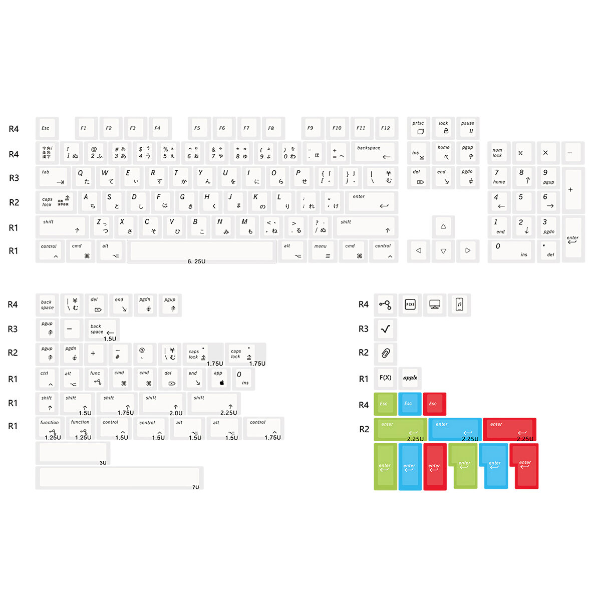 164 Toetsen Eenvoud PBT Keycap Set Cherry Profiel Sublimatie Japans/Engels Custom Keycaps voor Mecha