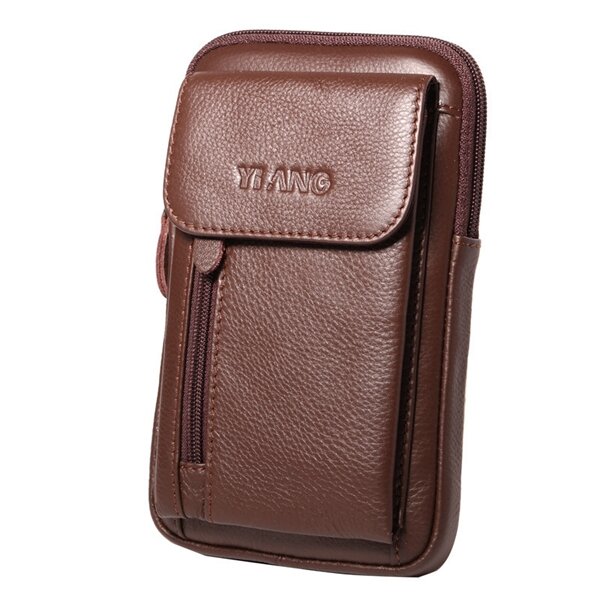 Originele Leather 5.5-7 "mobiele telefoon tas taille bag crossbody tas voor mannen