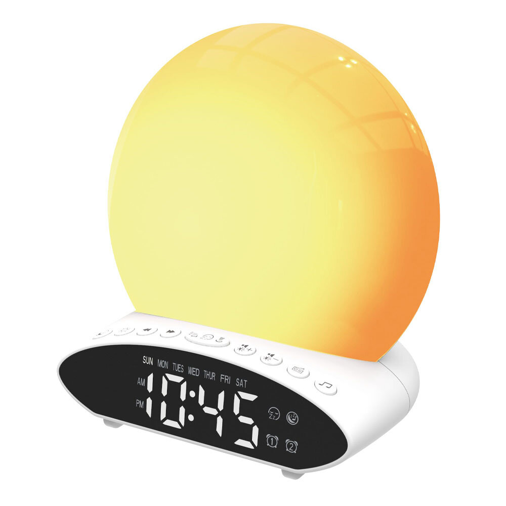 

HD Time Projection LED Alarm Clock 7 Colors FM Radio Sleep Aid Snooze Mode Wake-up Clock Device U Disk Music Speaker