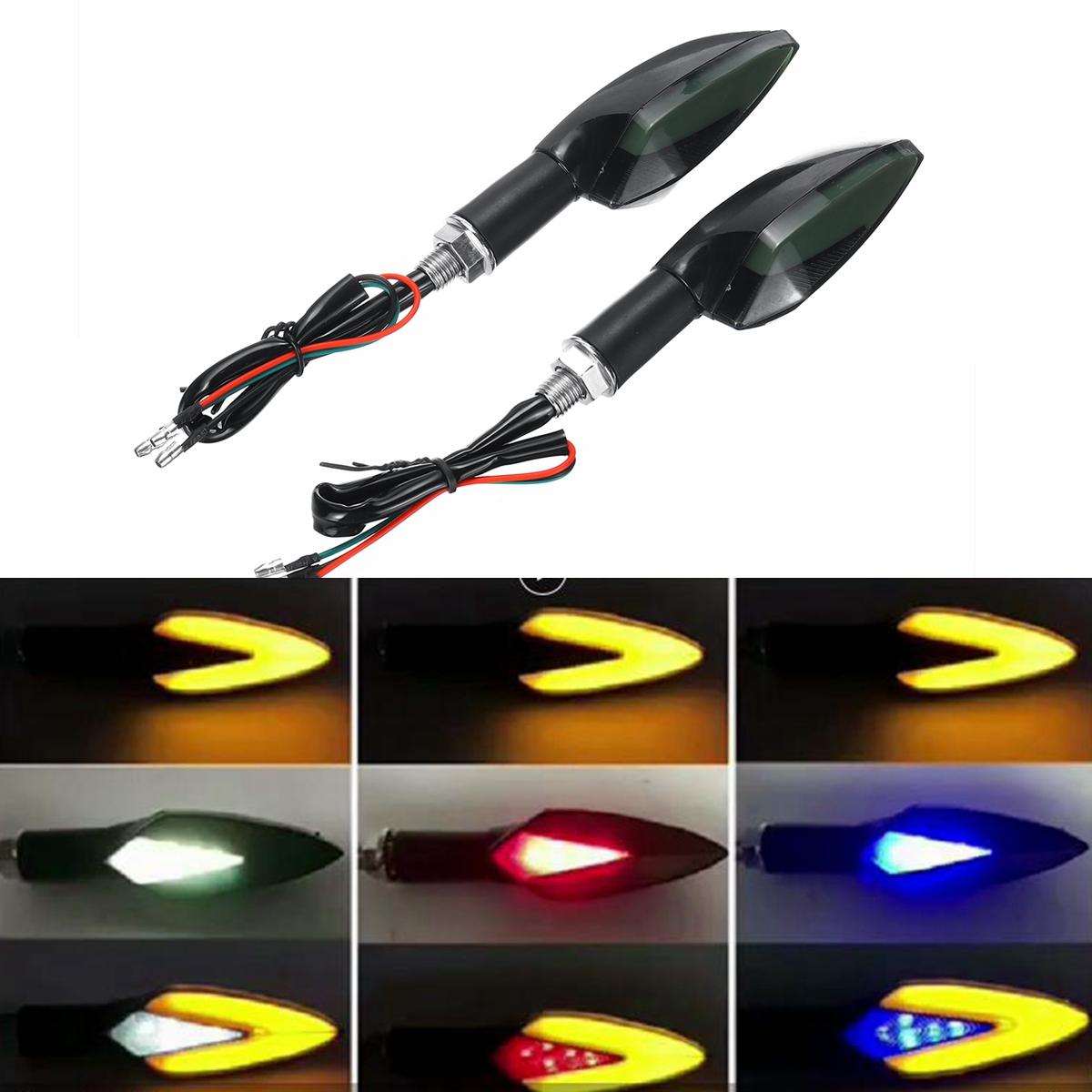 12V Universele Motorfietsen LED richtingaanwijzerlampen met daglicht Lamp 3 kleuren