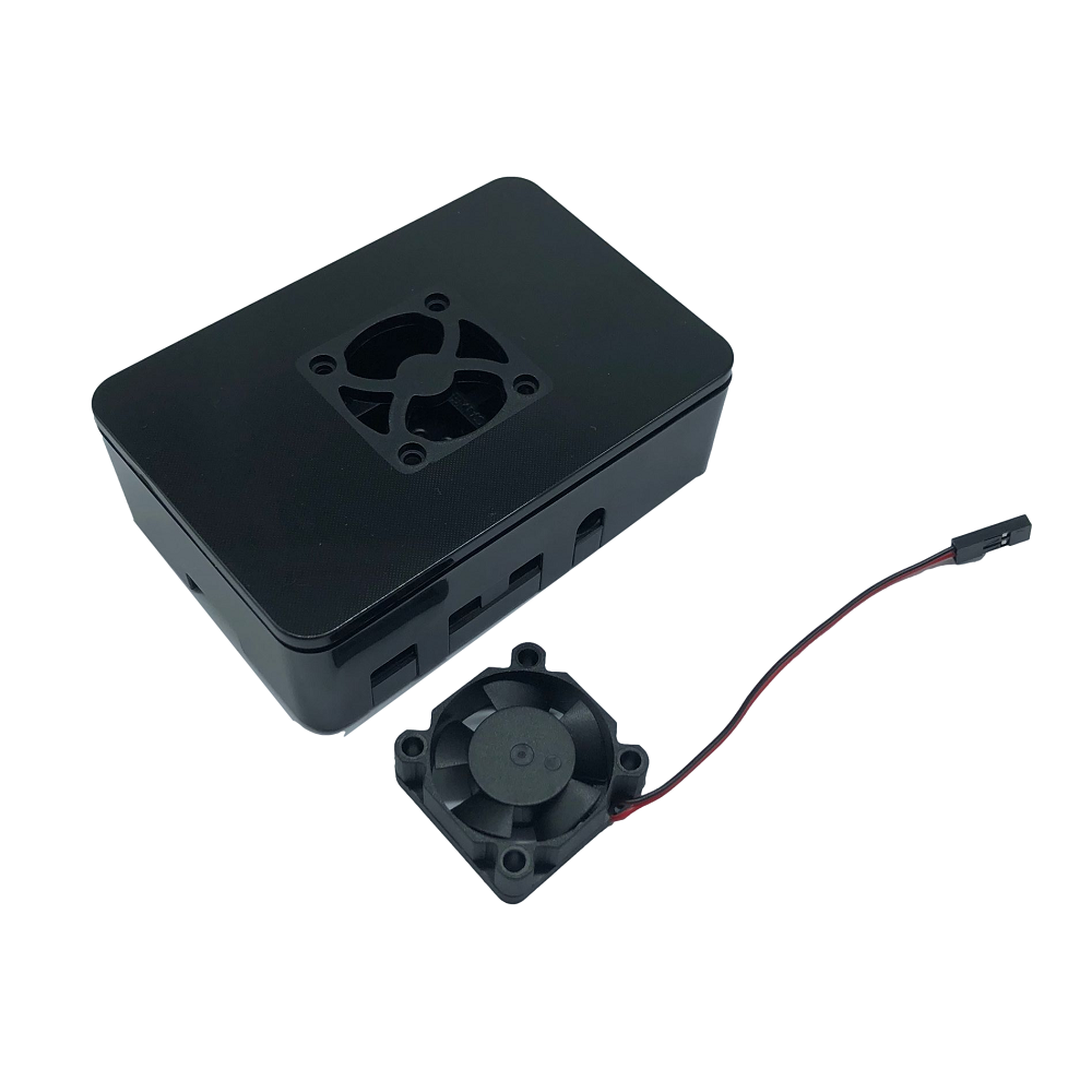 93 x 62 x 30 MM Zwart ABS Beschermende Shell Box + Koelventilator voor Raspberry Pi 4B Module