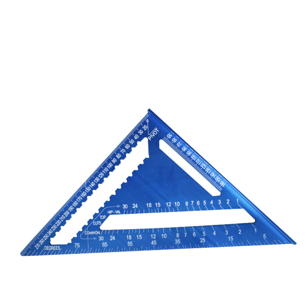 Картинка для Угловая линейка 7/12 дюймов Метрическая треугольная измерительная линейка из алюминиевого сплава Столярная скорость Квад