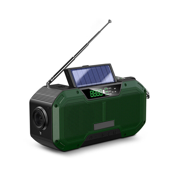 Baterie IPRee® 5000 mAh Solární zařízení Ruční nabíjení klikou s baterkou USB Dobíjecí rádio Venkovní Camping Turistické nářadí