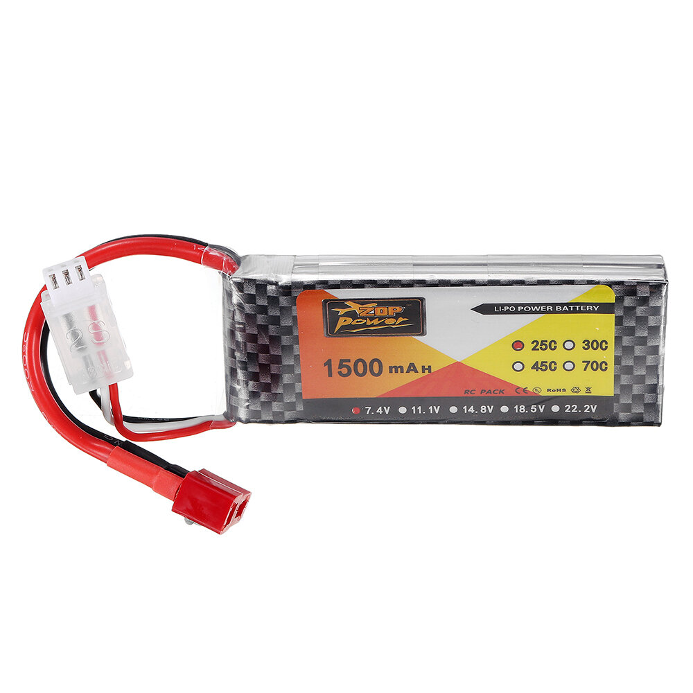

ZOP Power 7,4 В 1500 мАч 2S 25C Lipo Батарея T Plug для WLtoys 144001 A959-B A969-B A979-B 1/18 HBX 16889 RC Авто