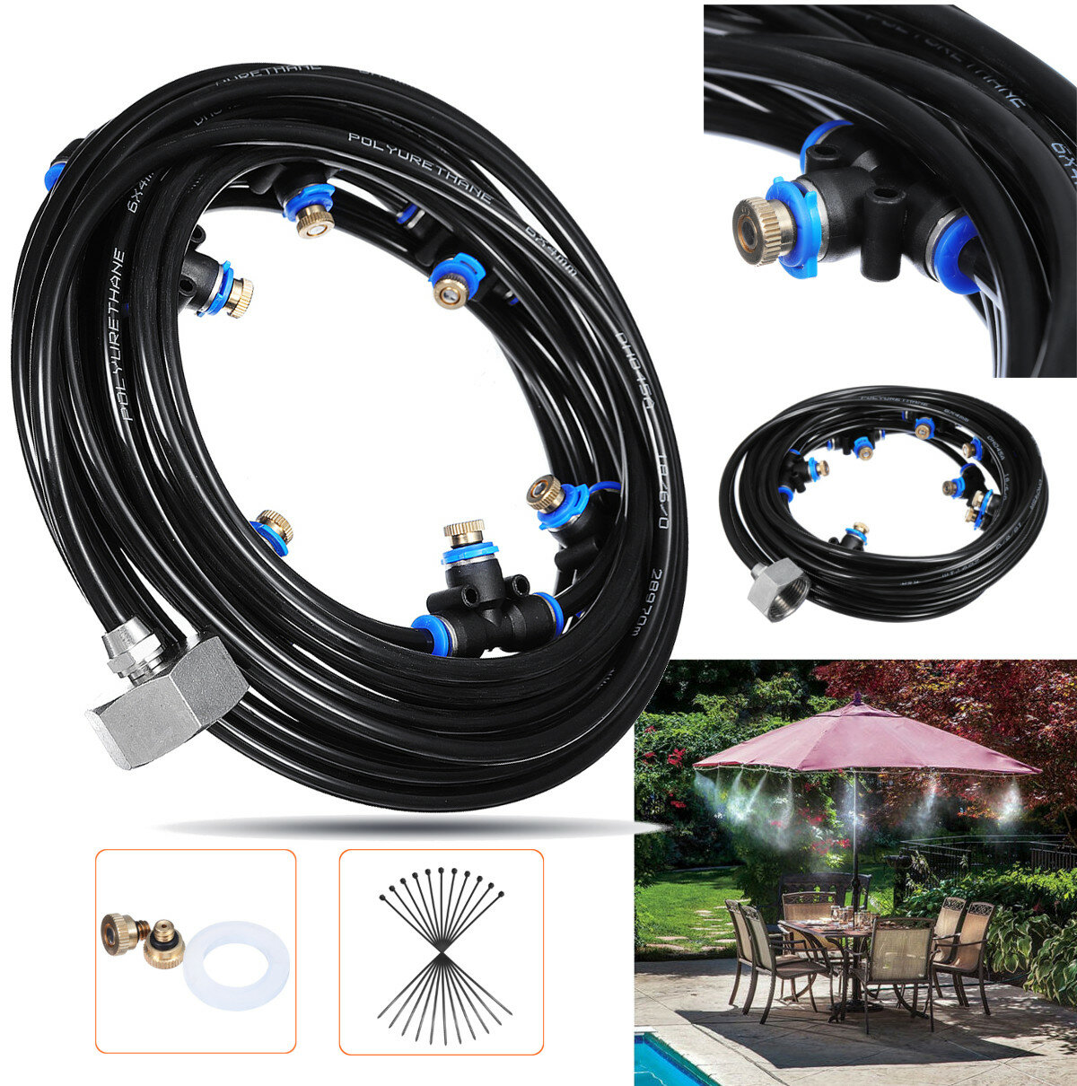 8m outdoor mist coolant system water 