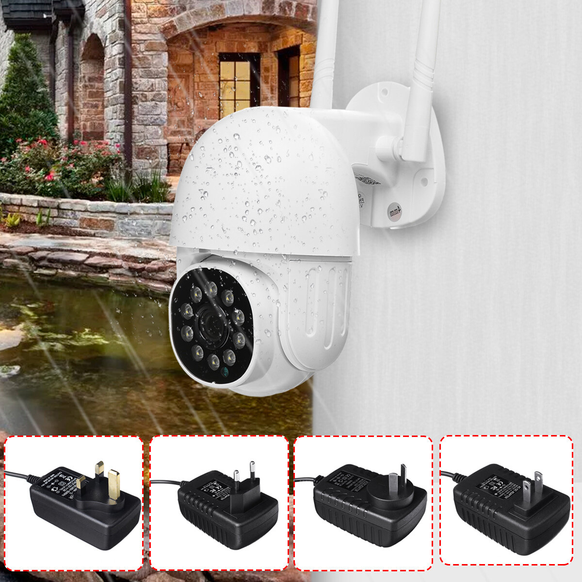 1080 P WIFI IP Camera Draadloze Outdoor CCTV HD PTZ Smart Home Security IR Camera