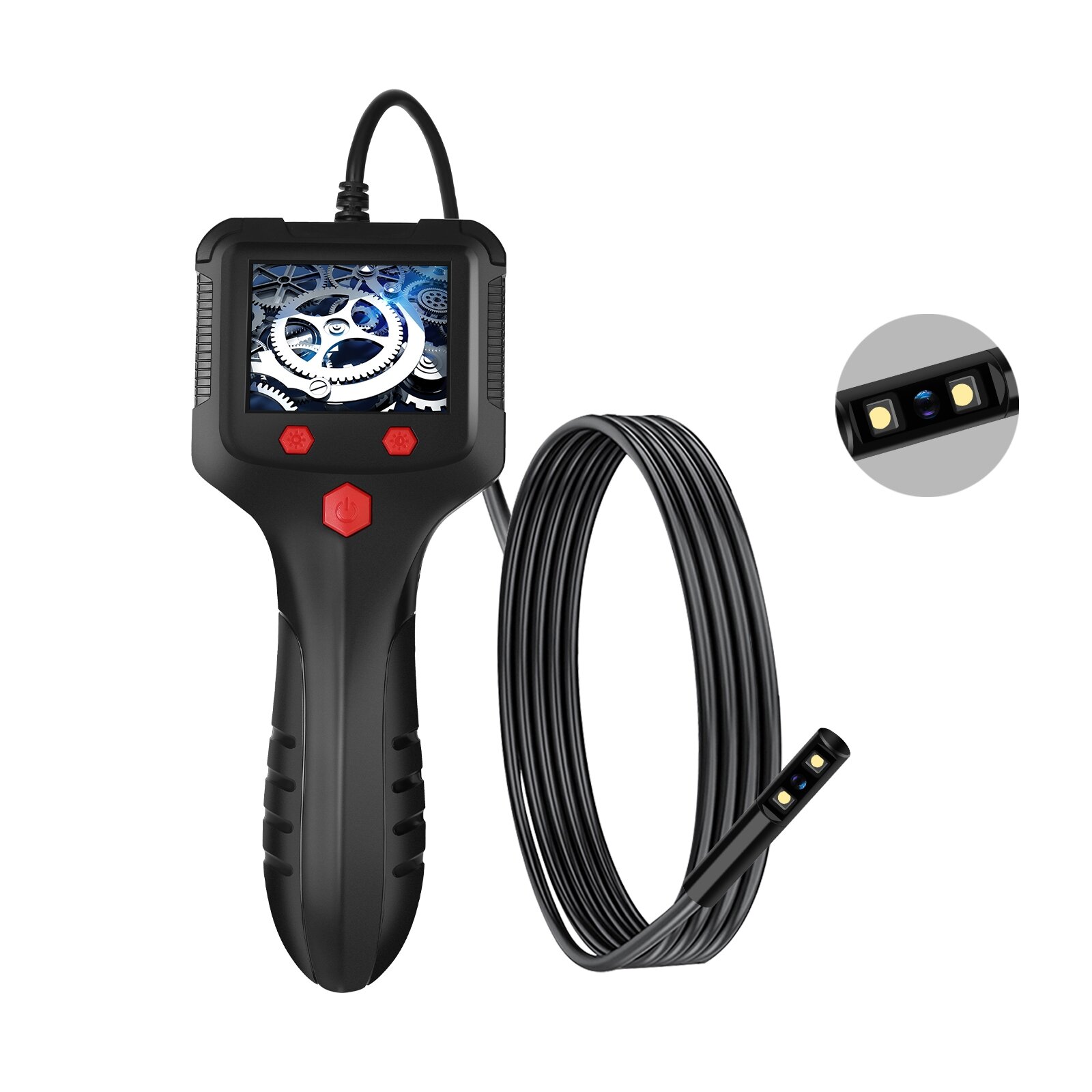 

Professional Industrial HD 1080P Borescope Single Camera with 2.4 Inch LCD Screen 50 Meter Pipe Sewer Inspection IP68 Wa