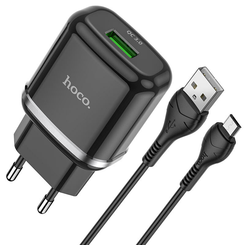 

HOCO N3 18W QC3.0 Fast Charging USB Charger For Samsung S20 Huawei P30 P40 Pro Mi10 Note 9S S20+
