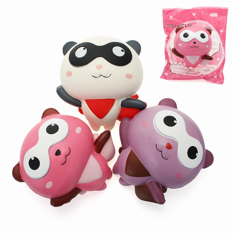 YunXin Squishy Panda Man Robin Team 12cm Slow Rising Met Packaging Collection Gift Decor Toy