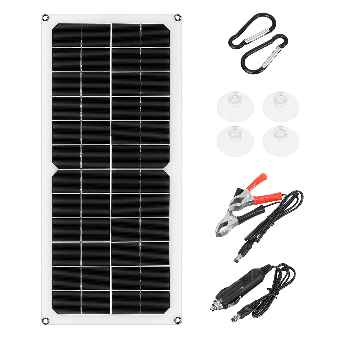 30W 12V Solar Panel DC 5V USB Power Battery Charger Portable Outdoor Camping Travel