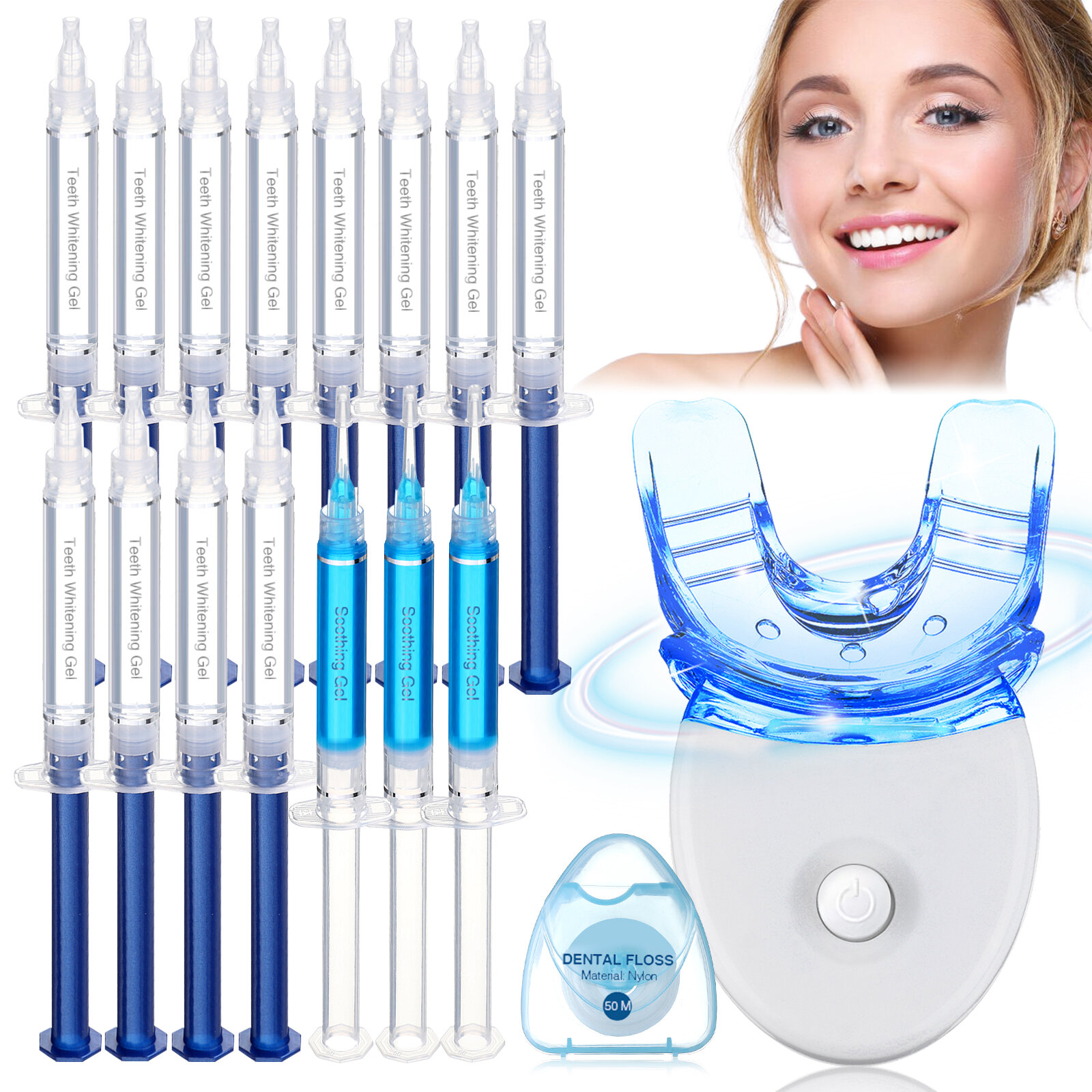 Zestaw do wybielania zębów Teeth Whitening Kit with LED Light z Polski za $11.99 / ~47zł