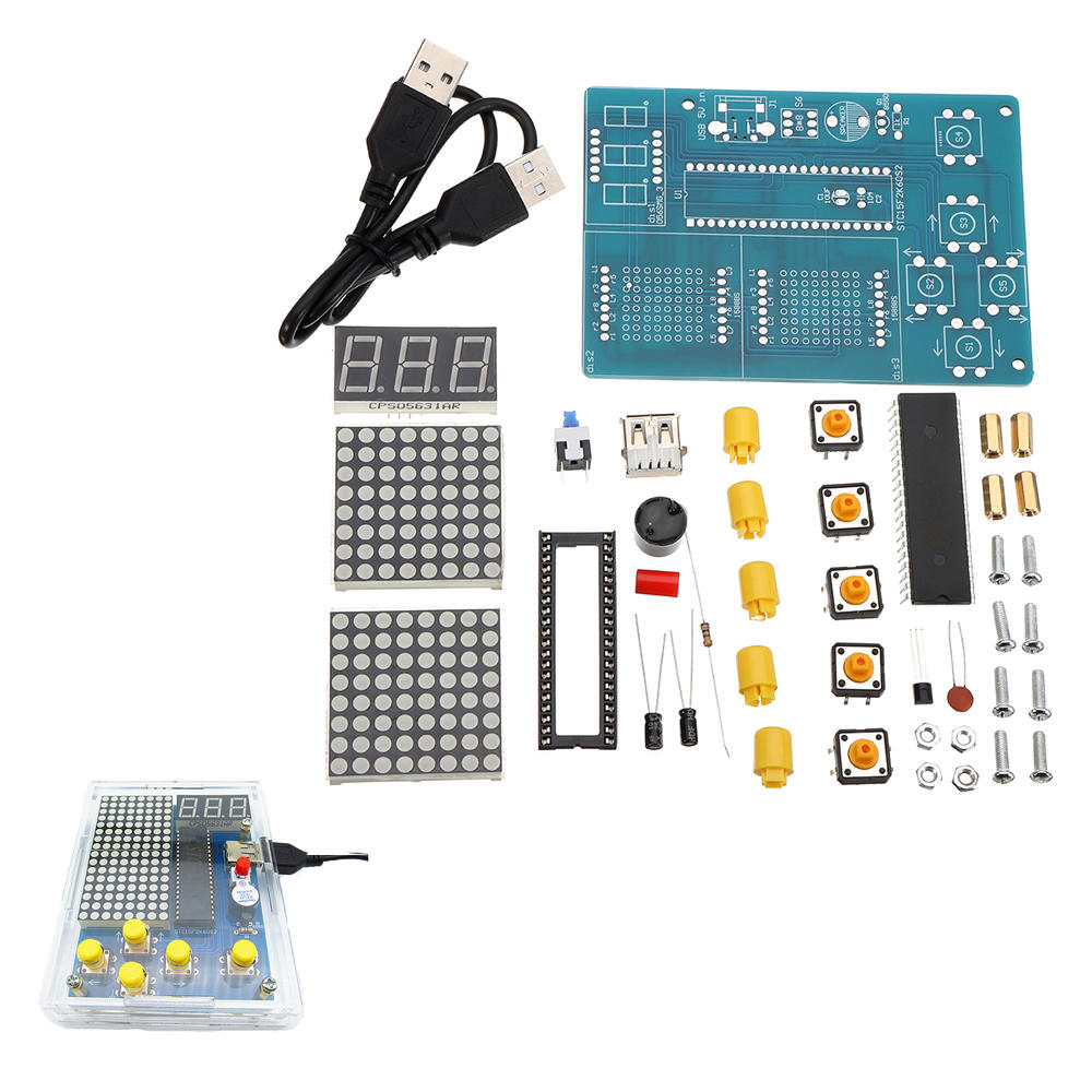 

51Chip Game Console Electronic Production DIY Kit Play Game Design Board Module