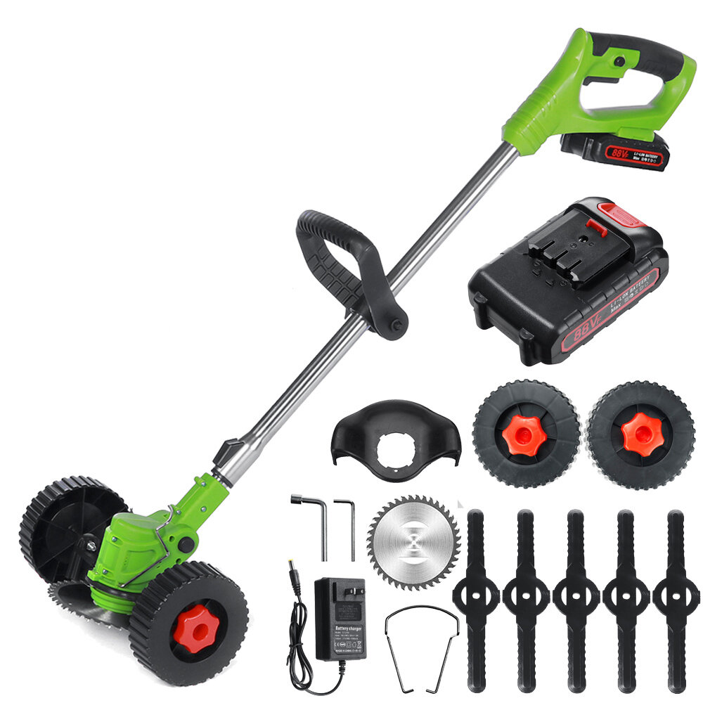 88VF Cordless Electric String Trimmer Lawn Mower Weed Eater Garden Grass Cutting Machine W/ 1/2 Battery