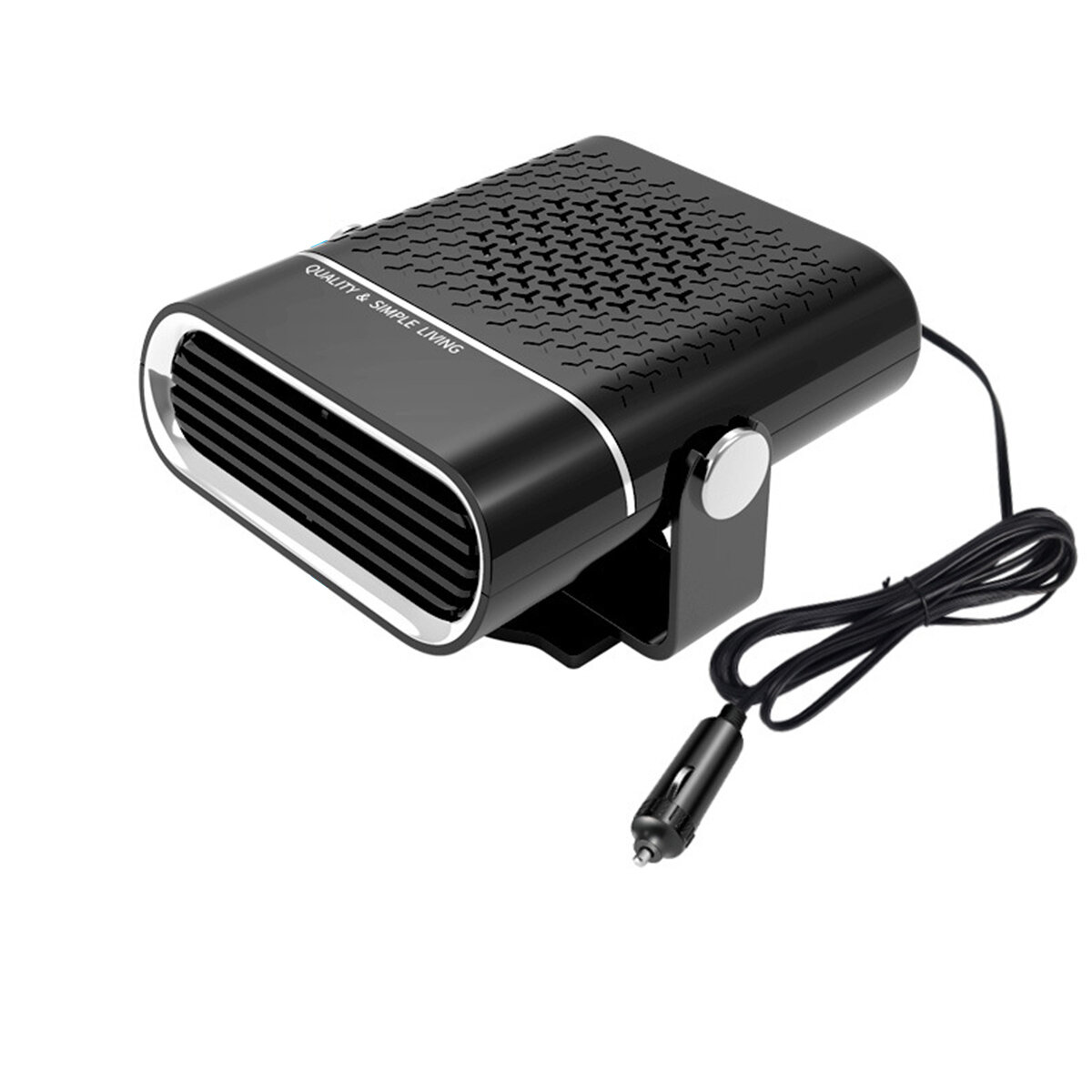 Chauffage de voiture Portable ventilateur de chauffage rapide dégivreur d'hiver rotatif 360 degrés Purification de l'air de désembuage 12 V / 24 V 150 W / 260 W