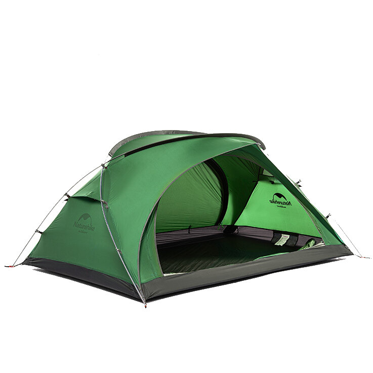 Naturehike Bear UL2 Campingzelt mit Fußabdruck für 2 Personen, aus ultraleichtem 20D-Nylon, wasserdicht, mit Doppeltür für Outdoor-Wandern und großem Platz.
