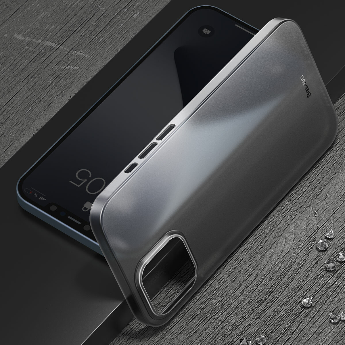 Baseus for iPhone 12 Mini 5.4 inch Case Matte 0.4mm Ultra Thin PP Anti-Scratch Anti-Fingerprint Translucent Protective C