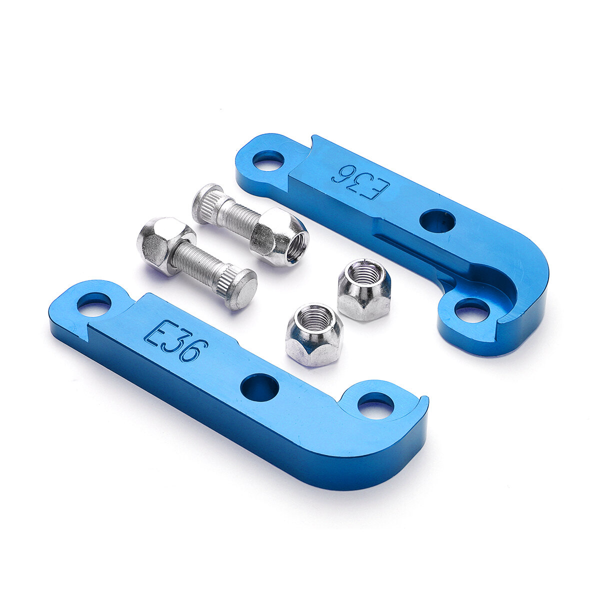 CNC Adapter Tire Increasing Turn Angle 25% -30% Drift Lock Kit For BMW E36 M3 Blue