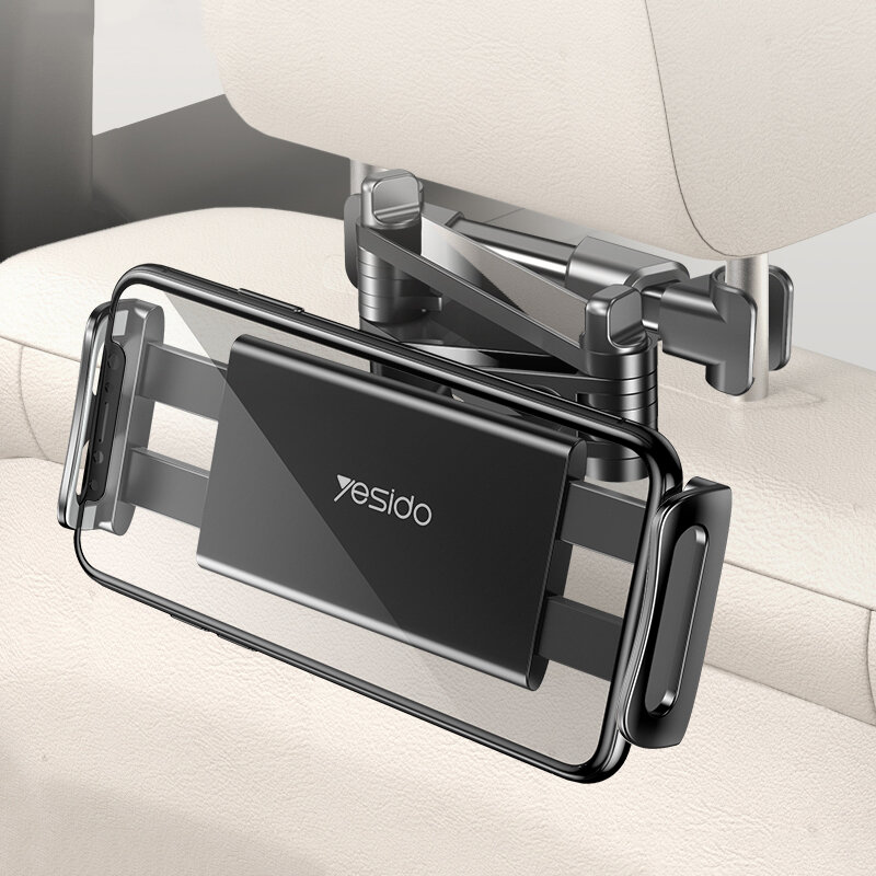 Yesido C117 Multifunctional Telescopic Extending Mobile Phone/ Tablet Holder Stand Car Headrest Mount