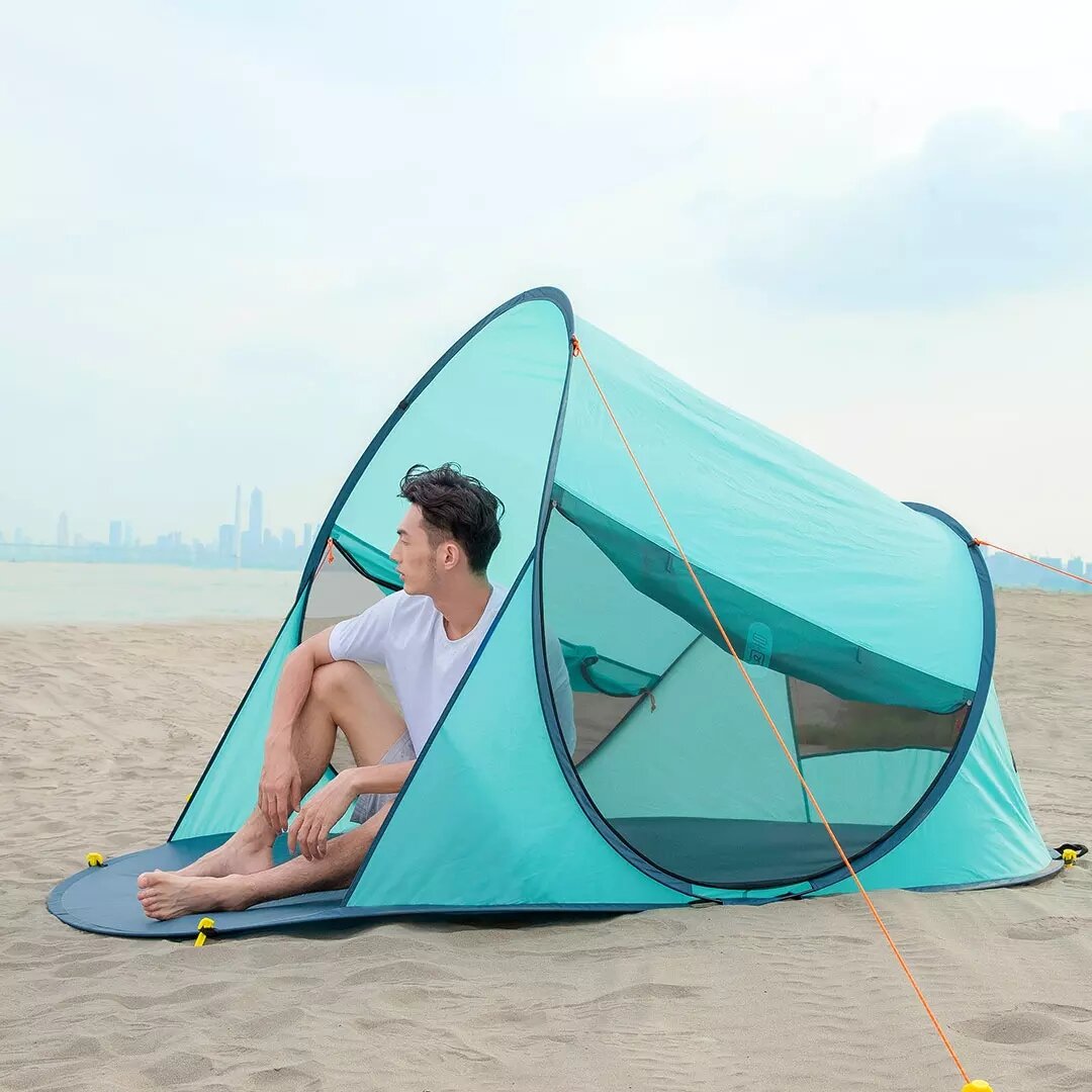 ZENPH 3-4 أشخاص خيمة شاطئ أوتوماتيكية من UV Sun Shelter Lightweight ضد للماء مظلة تخييم مقاومة للرياح مع حقيبة حمل