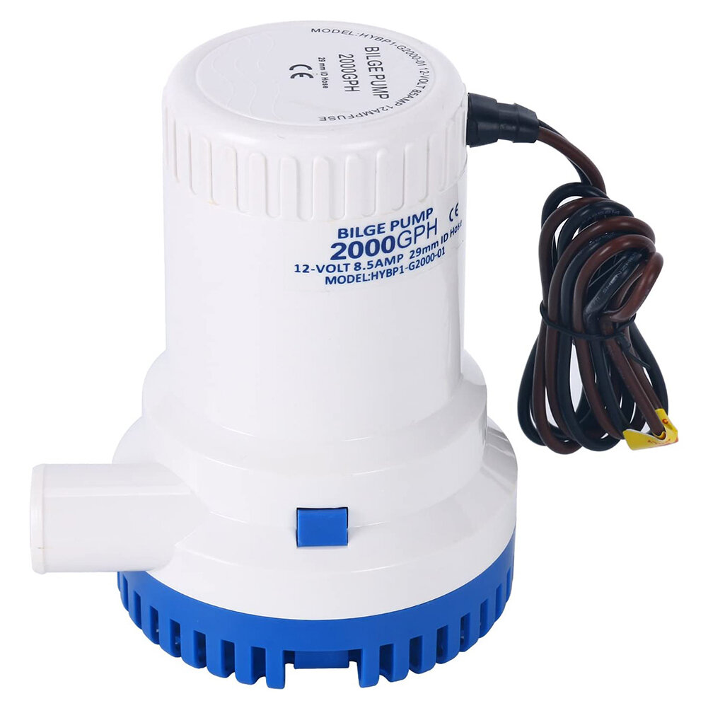 2000GPH 12 V / 24 V Boot Marine Sanitair Elektrische Water Lenspomp 1 1/8 "Outlet 10AMP Voor Woonboo