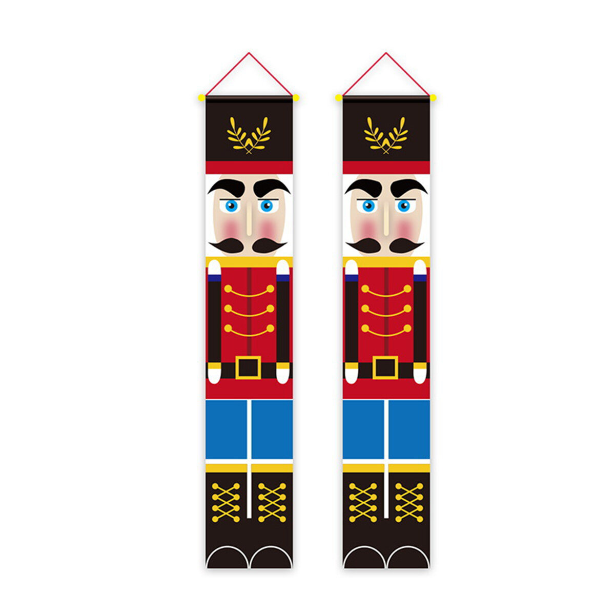 

2020 Christmas Banner Nutcracker Soldier Merry Christmas Porch Sign Door Banner Home Hanging Ornaments for Home Decor