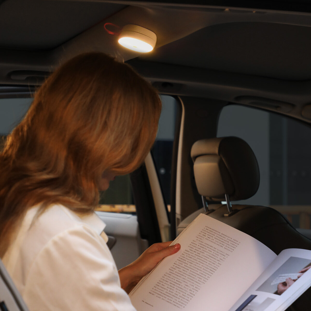 Baseus Car Solar Reading Light Eye Protection USB/Solar Charging Magnetic Hanging Lights LED In-car Lamp