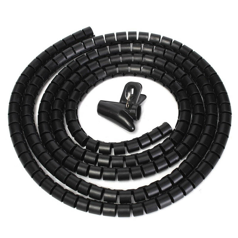 Bakeey 10m Length 8/12mm Diameter Cable Wire Wrap Organizer Spiral Tube Cable Winder Cord Protector Flexible Management