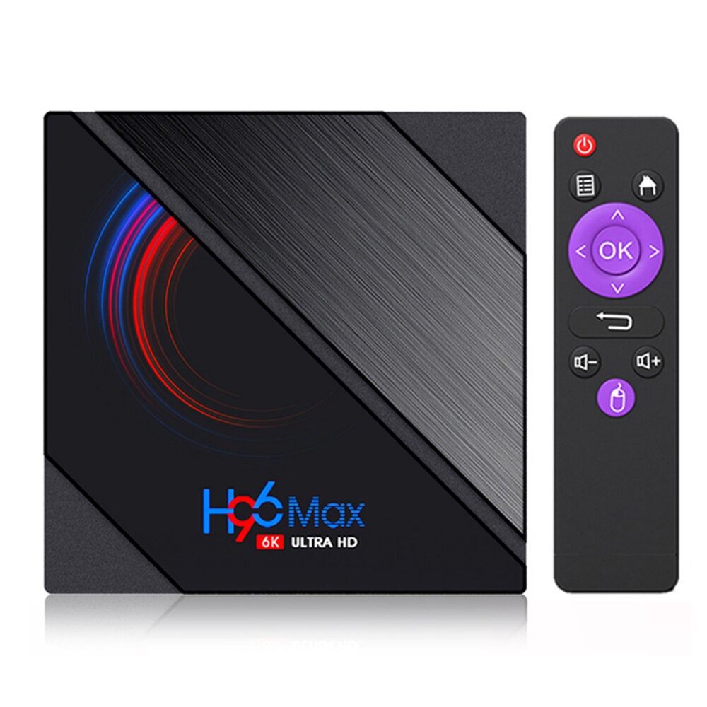 H96MAX H616 Smart TV Box Android 10.0 4G+32GB TV BOX 2.4G/5G Dual Band WiFi BT4.0 3D 6K Support Miracast DLNA Set Top Bo
