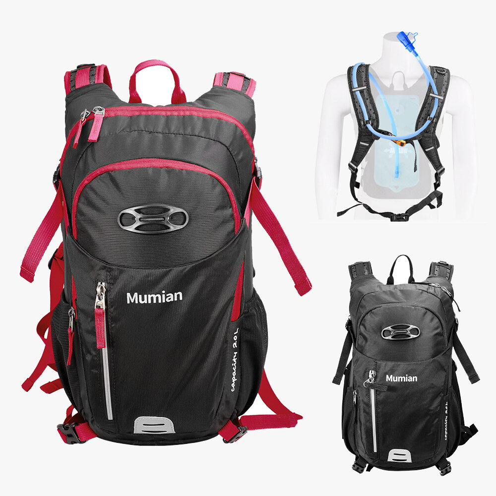 MUMIAN 20L ナイロン防水旅行バックパックサイクリングハイドレーションパックメンズキャンプハイキングバックパックアウトドアスポーツバックパック。