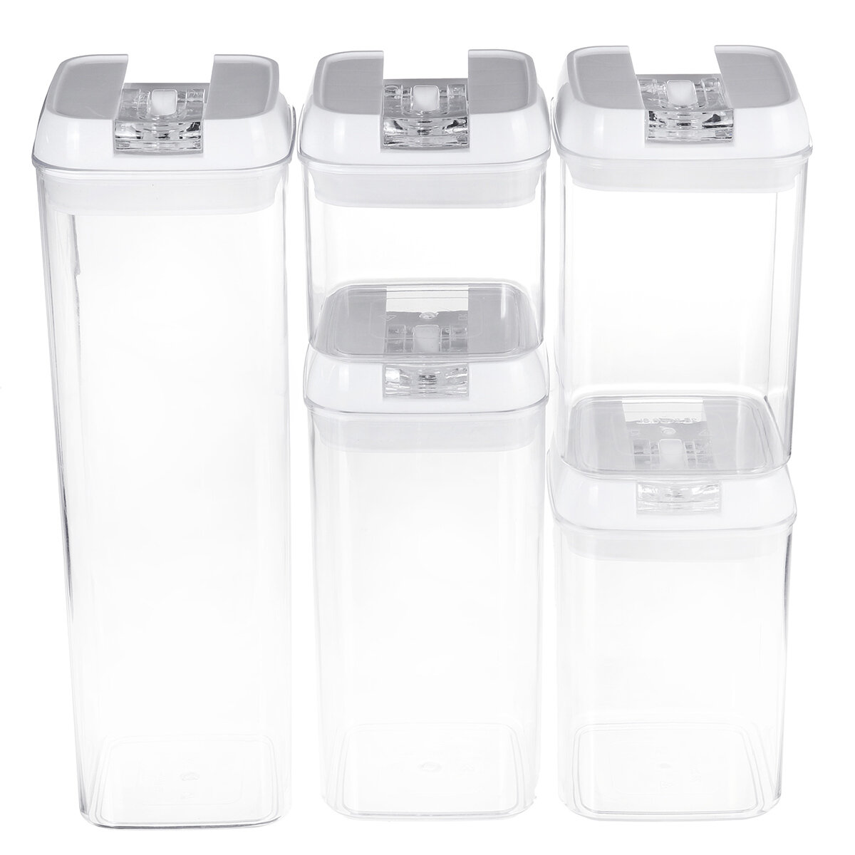 Air-Tight Food Storage Container for Cereals Easy Lock Sealed Jar Plastic Transparent Milk Powder Grains Candy Kitchen O
