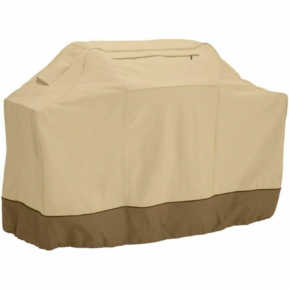 Capa de churrasco em poliéster de 132/147 cm, proteção contra chuva, raios UV, poeira e sujeira para a grelha de camping ou piquenique