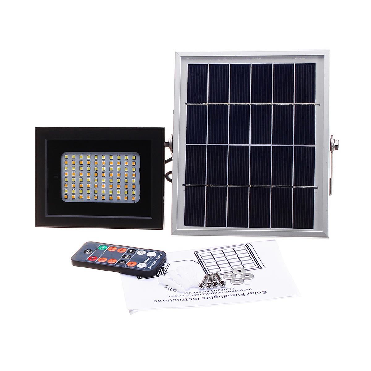 10W 80 LED Solar Power Light Outdoor Camping Tent Lantern Waterproof Remote Control Wall Lamp