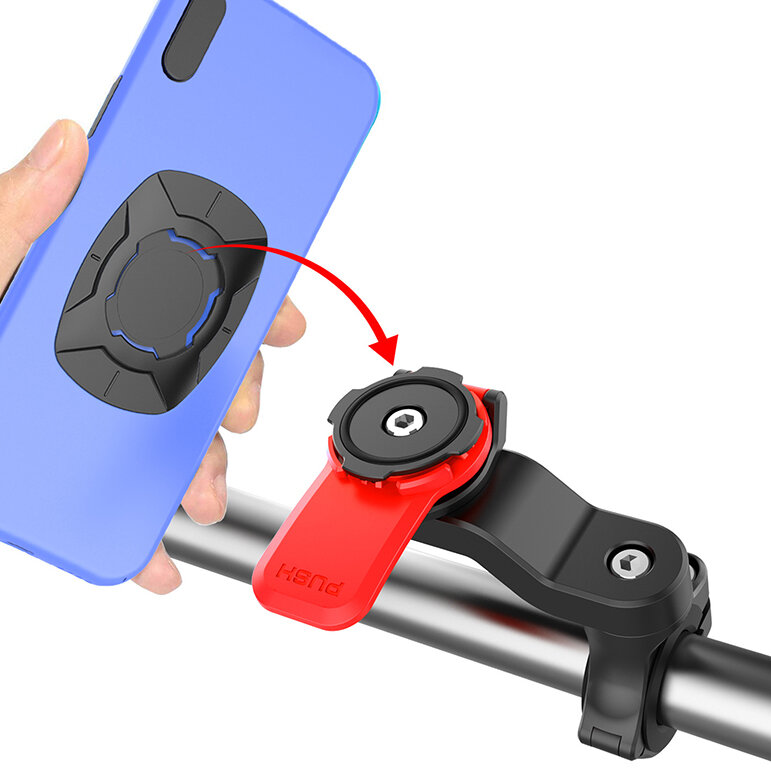 [More Stable] Bakeey Universal Bicycle Handlebar Phone Holder Stand Easy Operation Motorcycle Bike Mount Bracket for iPh