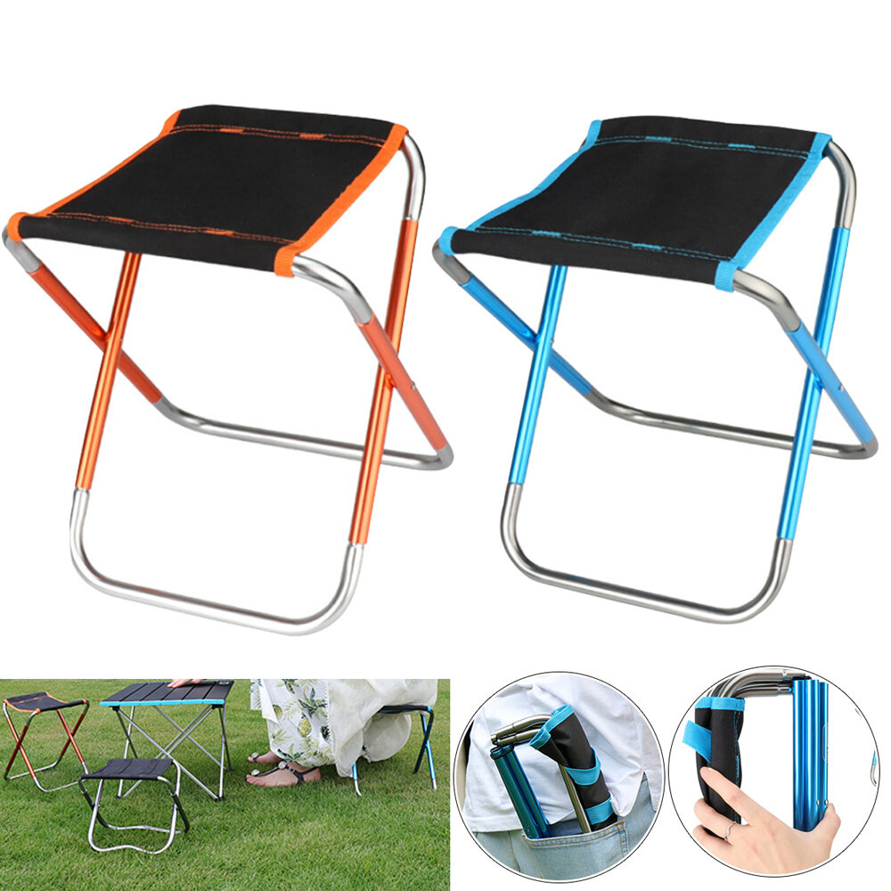 Taburete de camping plegable ultraligero, asiento de pesca portátil, sillas de camping para senderismo, viajes, carga máxima de 200 kg