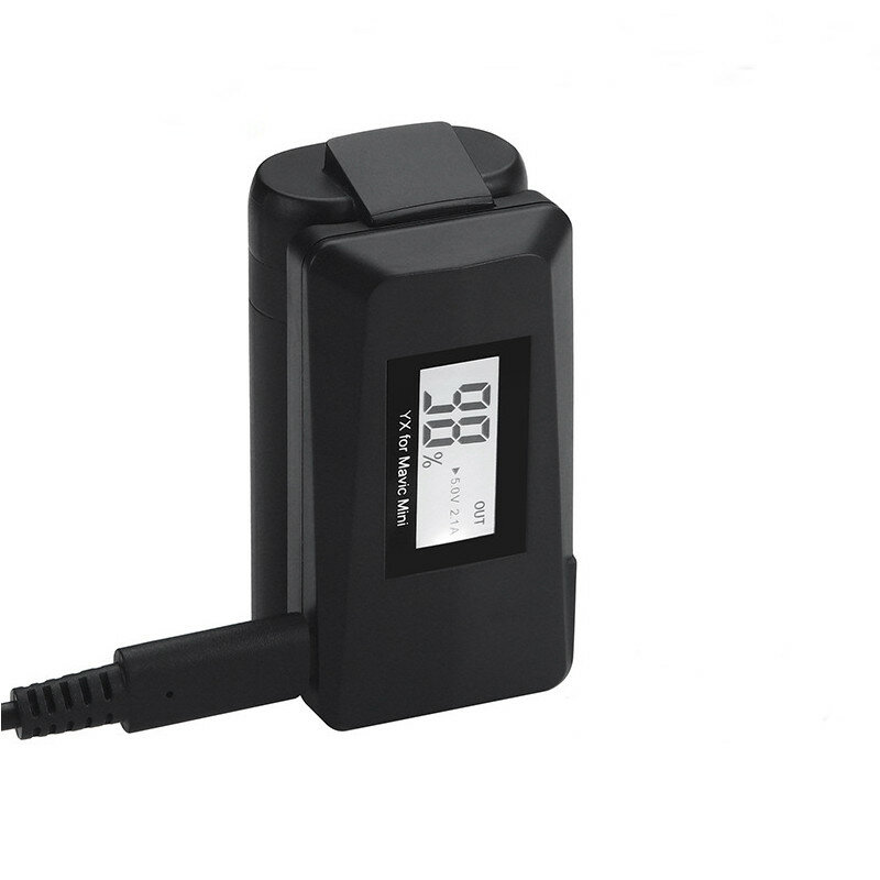 YX QC3.0 Quick LED Digital Display USB-lader Adapter Batterij Oplaadhub met Type-C Kabel voor DJI Ma