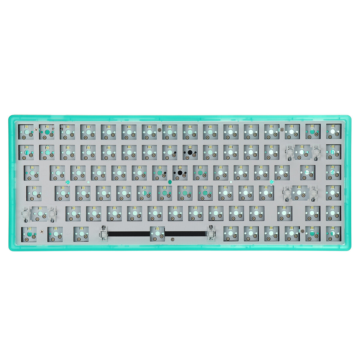 FEKER JJK84 Keyboard Customized Kit Emerald Green Transparant Triple Mode 84 Keys 750mAh Hot Swappable Keyboard Kit