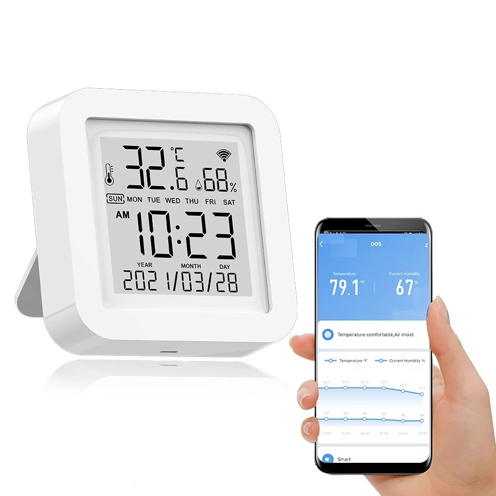 LCD digitale orologio di temperatura e umidita'  HK 