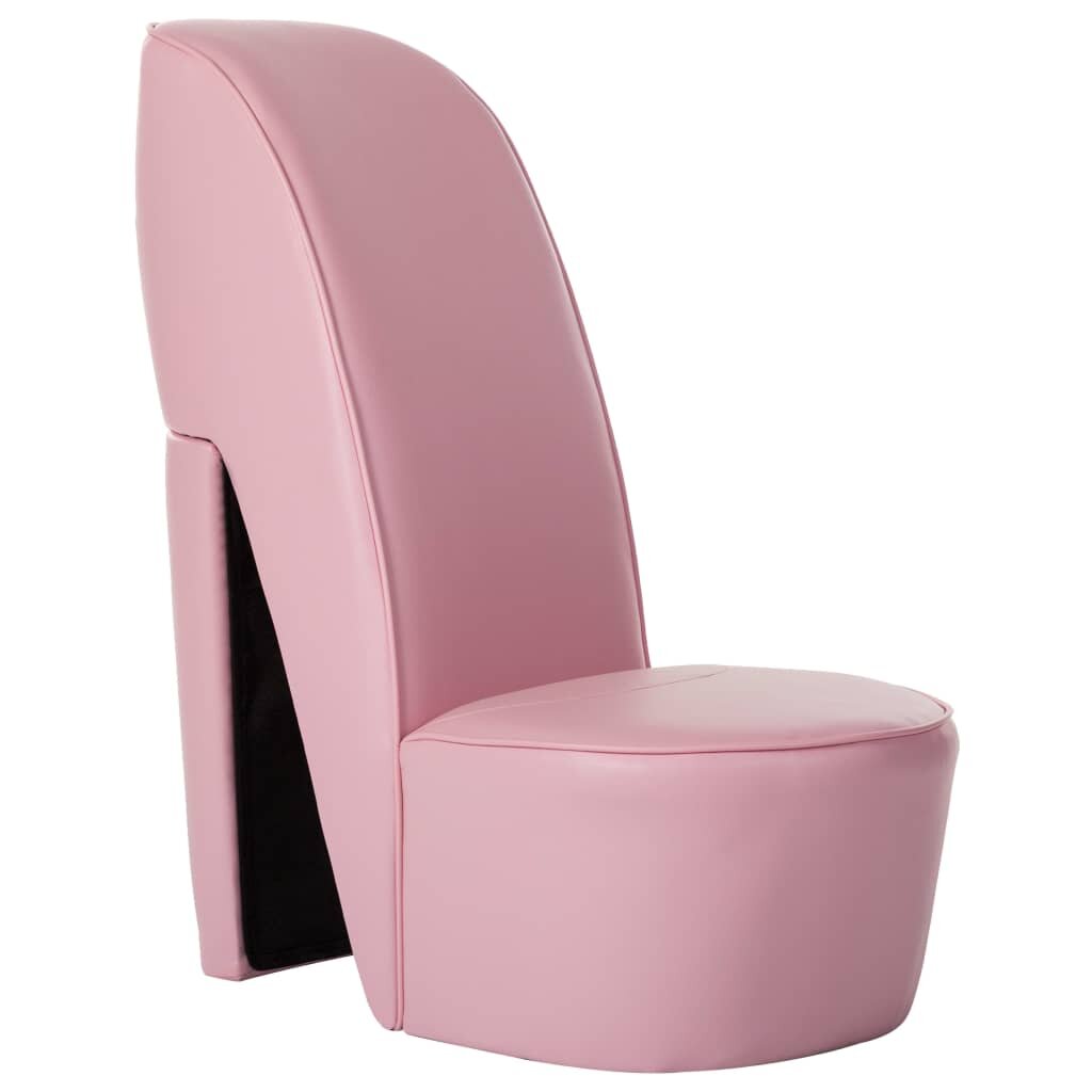 Kinderstoel kunstleer roze