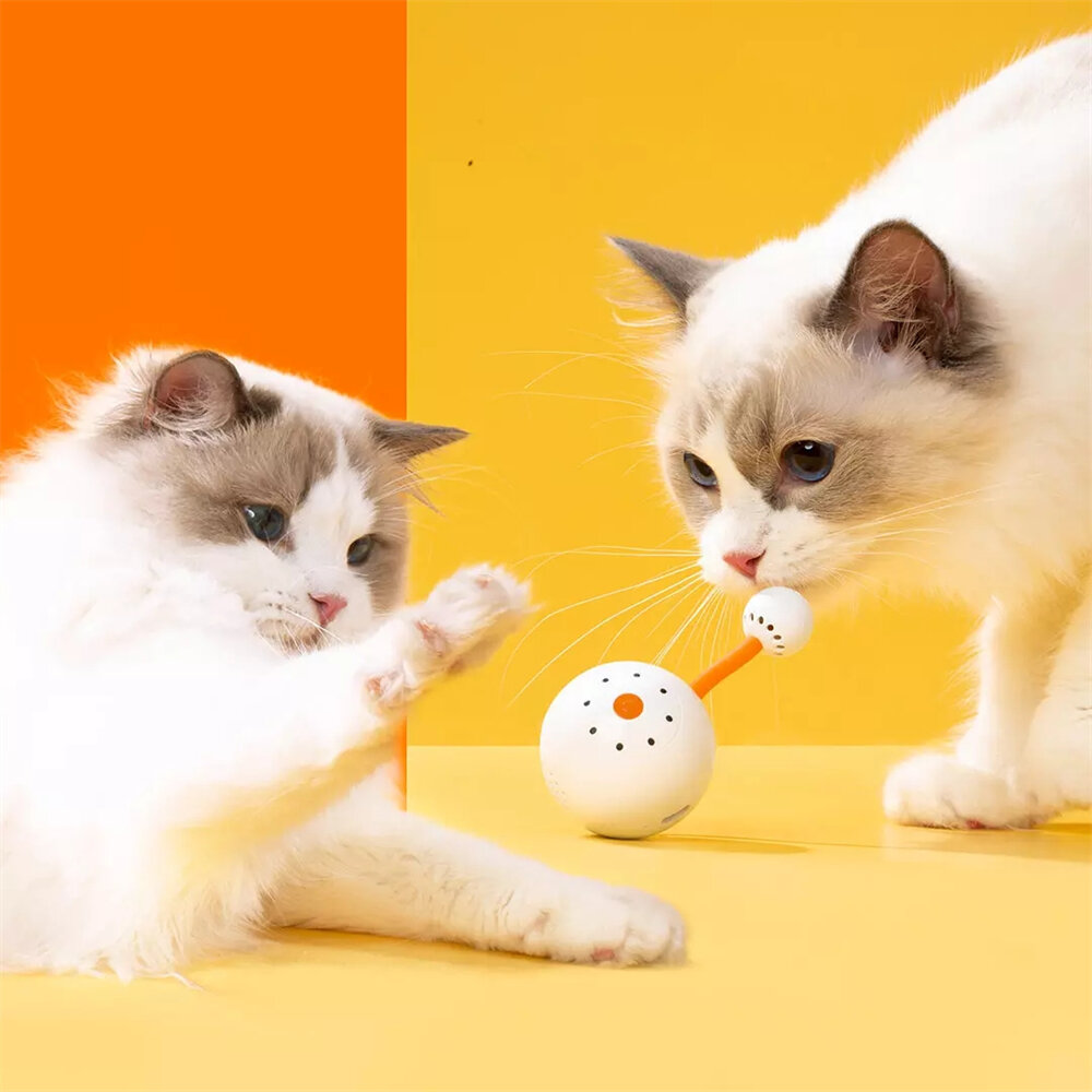 Interactive Cat LED Rolling Ball USB Rechargeable Electric Self Rotating LED Ball Connect to MiJia A