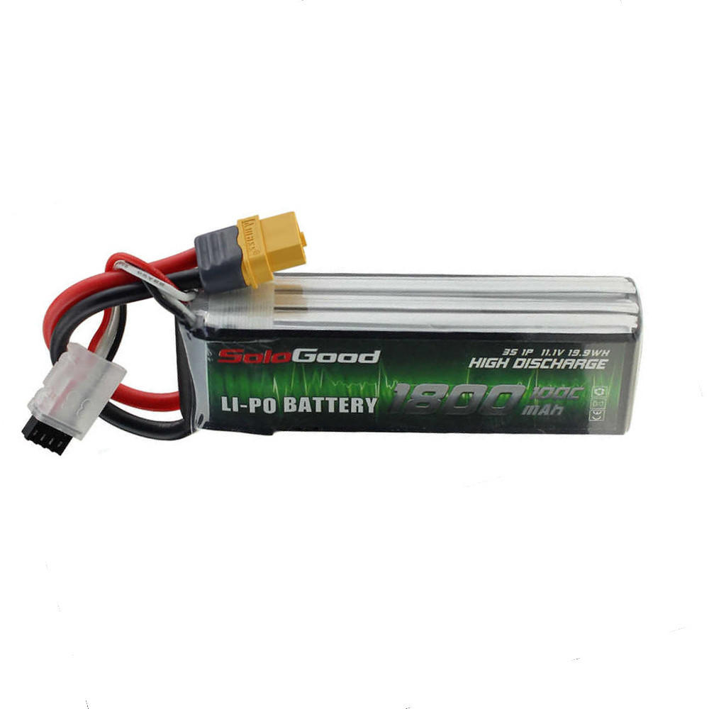SoloGood 11.1V 1800mAh 100C 3S XT30 Plug Lipo Battery for Rc Racing Car Model Parts