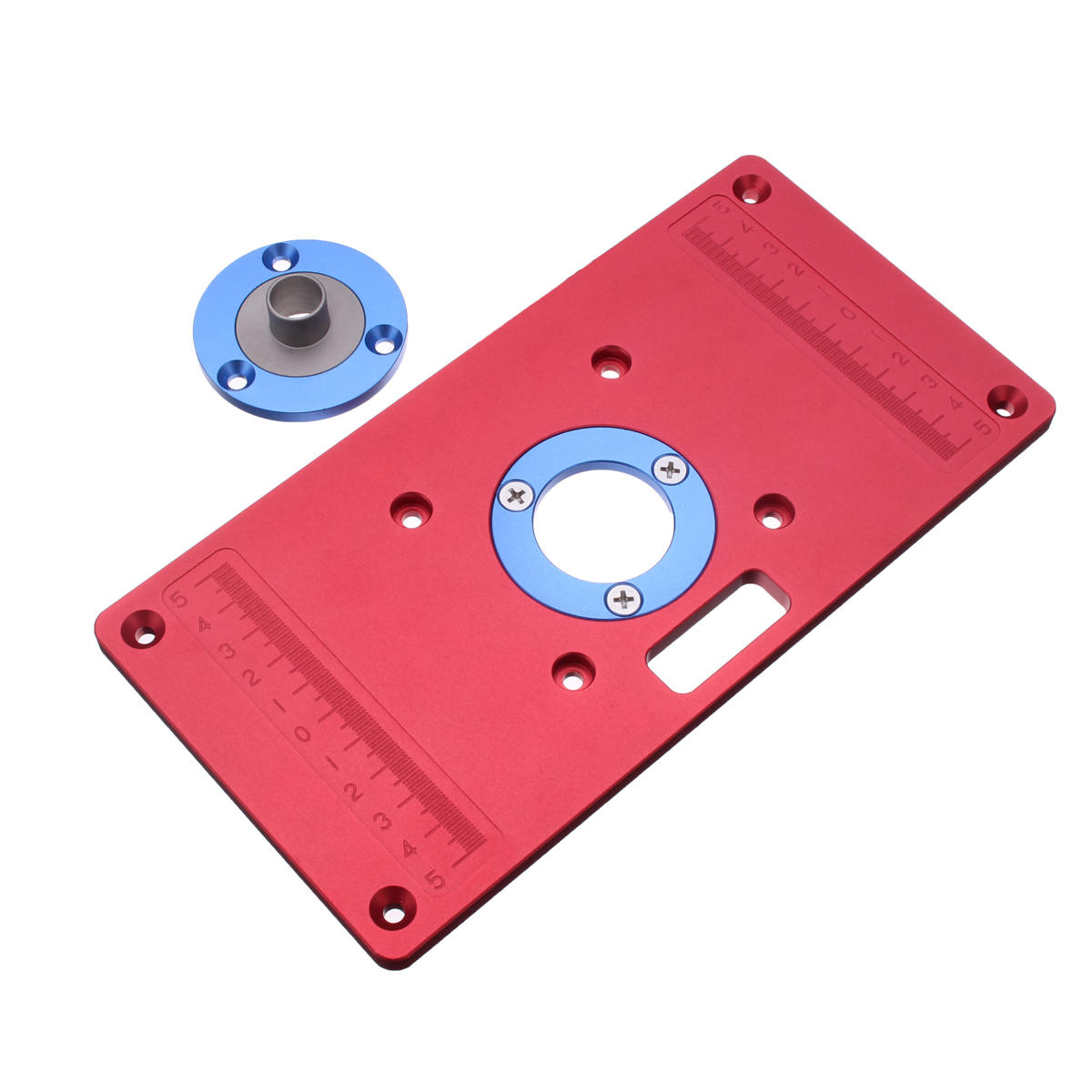 233x117x8mm Routertafel aluminiumplaat voor houtbewerkingsbanken RT0700C Freesrimmer rood