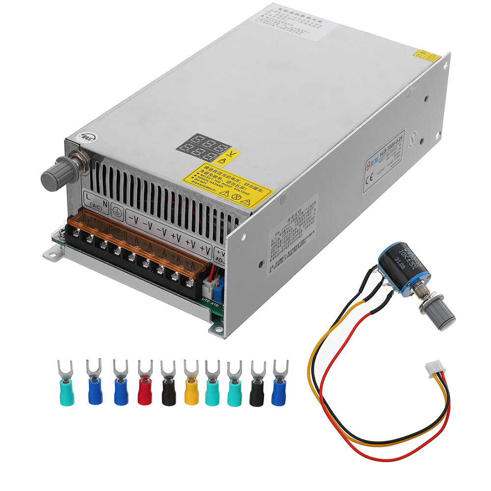 1000W Dual Digital Display Switching Power Supply Voltage Current Adjustable 12V 24V 36V 48V 60V 80V 120V 160V 220V
