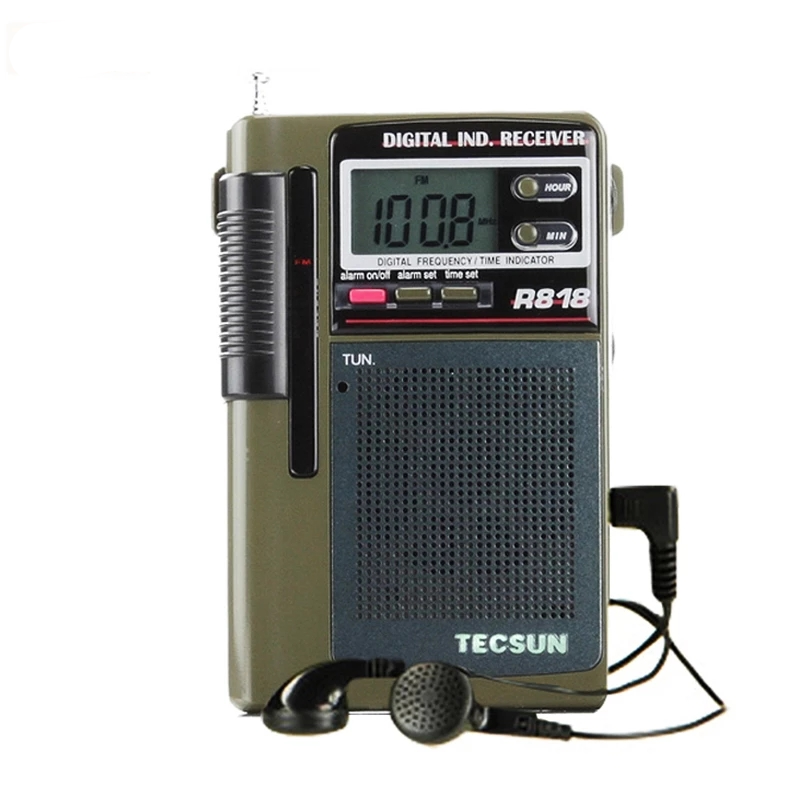 

TECSUN R-818 FM MW SW Радио Dual Conversion World Стандарты Радио Приемник со встроенным динамиком