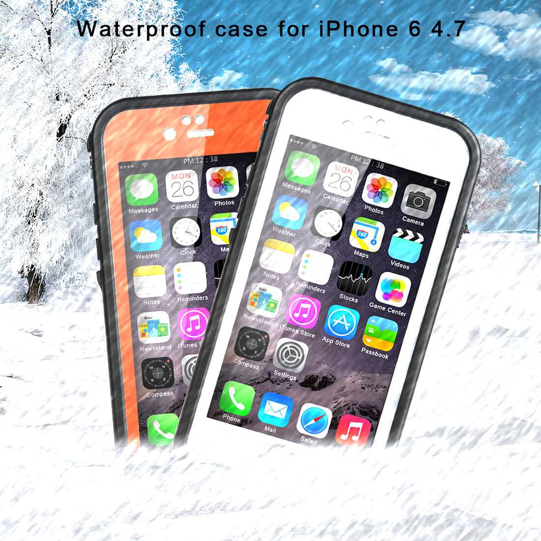 ELEGIANT voor iPhone 6 4.7 inch Waterdicht Hoesje Transparant Touchscreen Schokbestendig Volledig Be