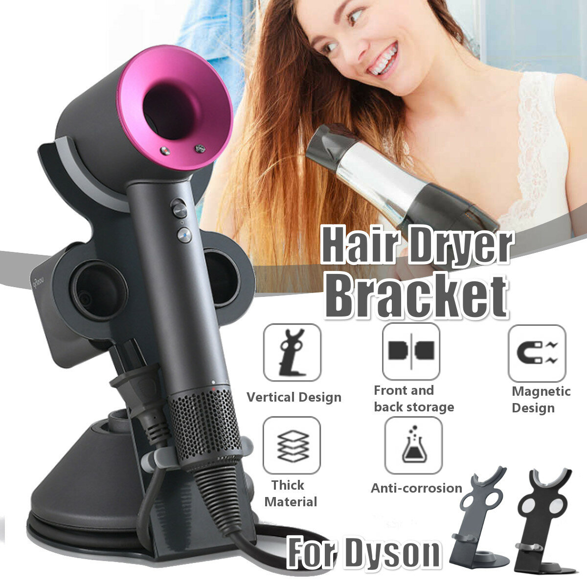 Barber Shop Portable Hair Holder Stand Bracket Magnetisch voor Dyson F?hn